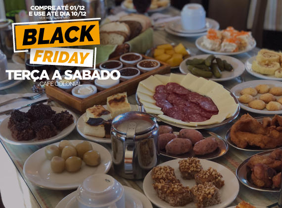 BLACK FRIDAY Promo de tera a sabado - Cafe Colonial para 01 pessoa de R$90,00 por apenas R$39,90